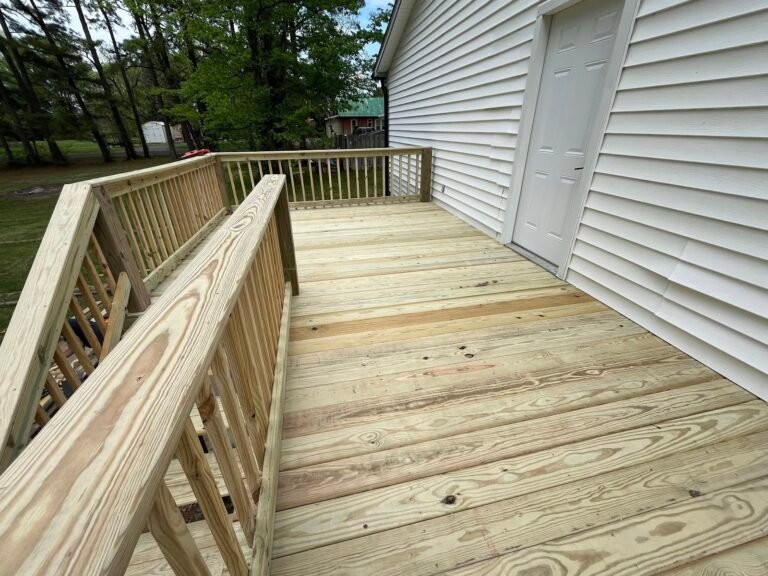 Custom deck built by JM All-Pro Services in Worcester County, Massachusetts