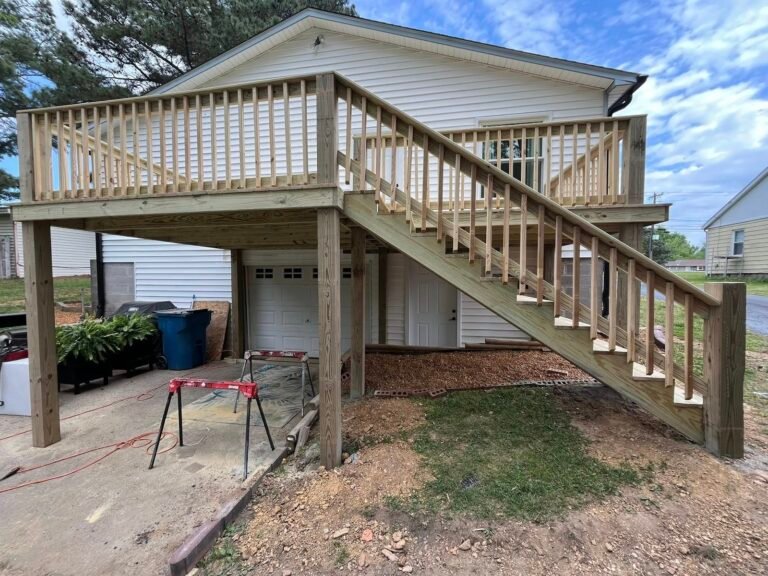 Custom deck built by JM All-Pro Services in Worcester County, Massachusetts