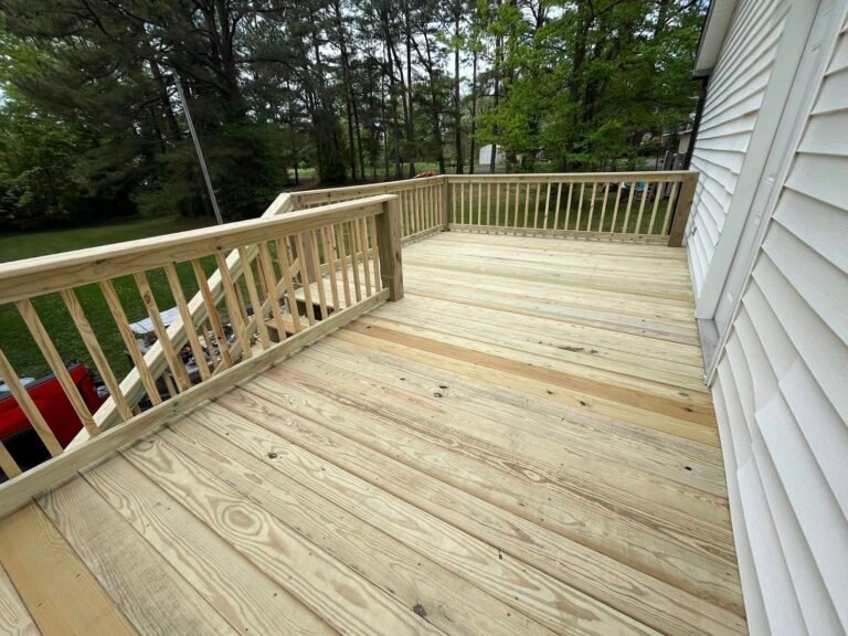 Custom deck built by JM All-Pro Services in Worcester County, Massachusetts