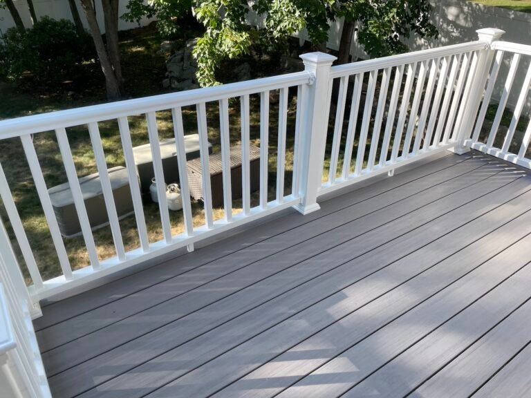 Custom deck built by JM All-Pro Services in Worcester County, Massachusetts