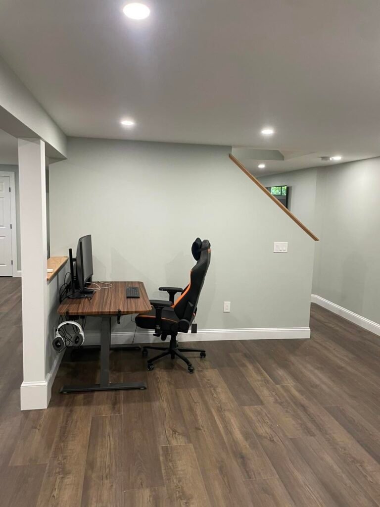 Finished basement by JM All-Pro Services in Worcester County, Massachusetts