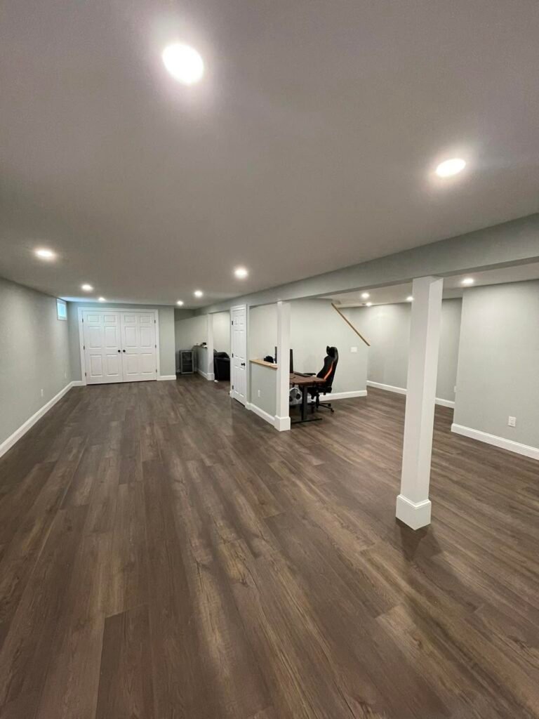 Finished basement by JM All-Pro Services in Worcester County, Massachusetts