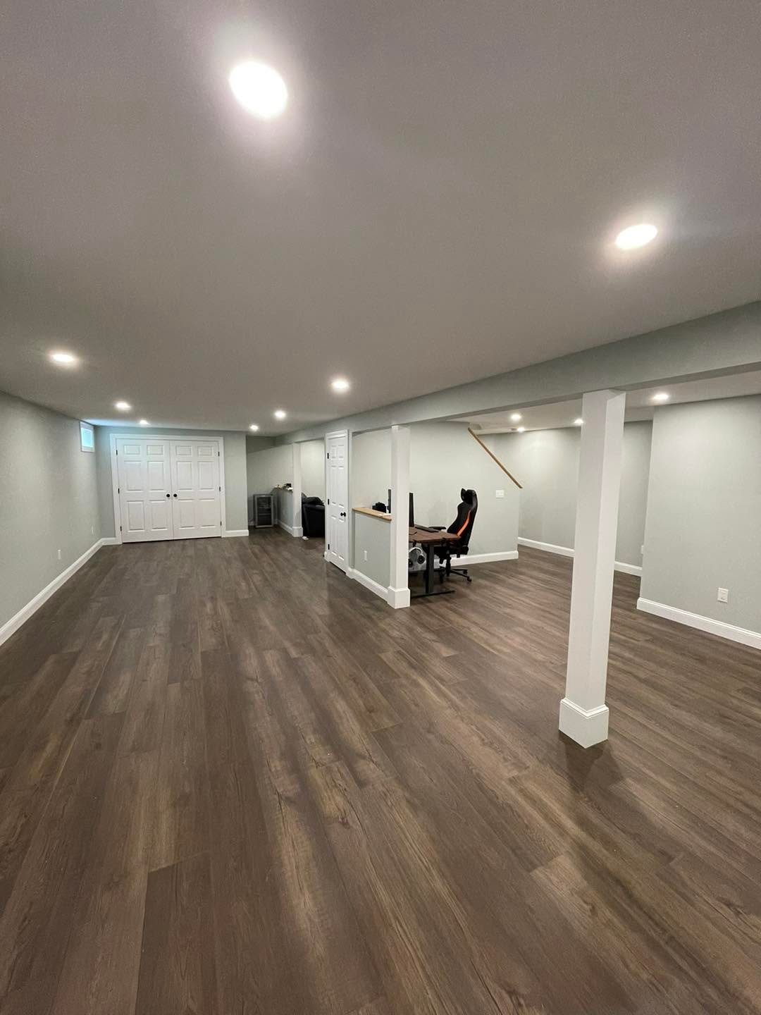 Finished basement by JM All-Pro Services in Worcester County, Massachusetts