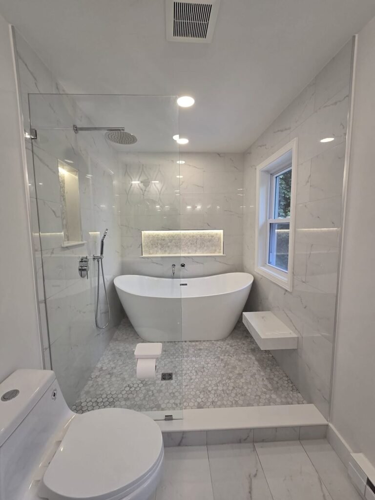 Bathroom remodel by JM All-Pro Services, a licensed contractor in Worcester County, Massachusetts