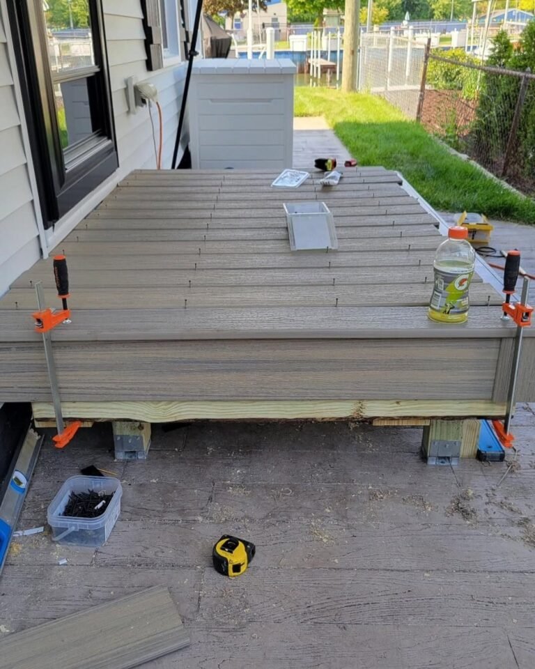 Custom deck built by JM All-Pro Services in Worcester County, Massachusetts