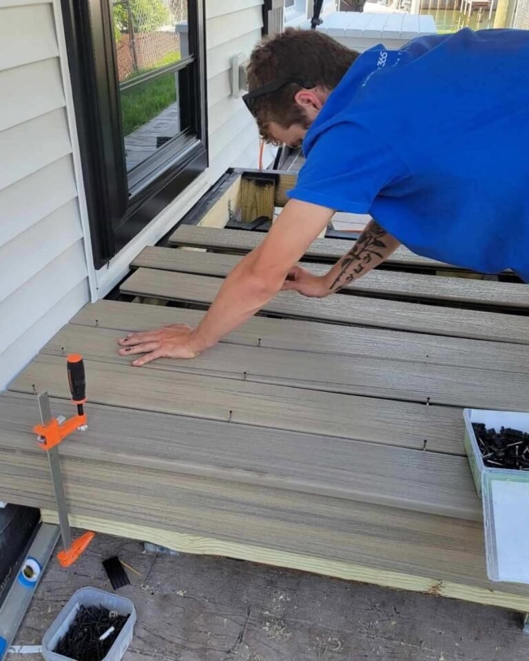 Custom deck built by JM All-Pro Services in Worcester County, Massachusetts