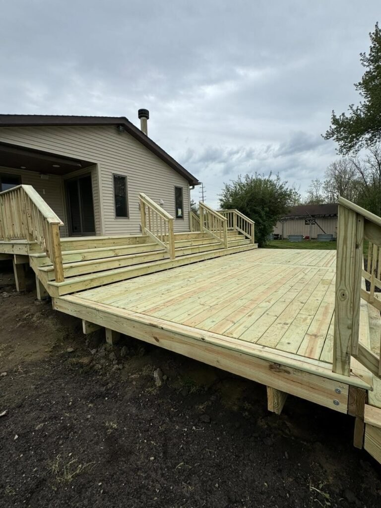 Custom deck built by JM All-Pro Services in Worcester County, Massachusetts