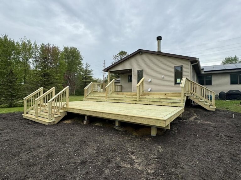 Custom deck built by JM All-Pro Services in Worcester County, Massachusetts