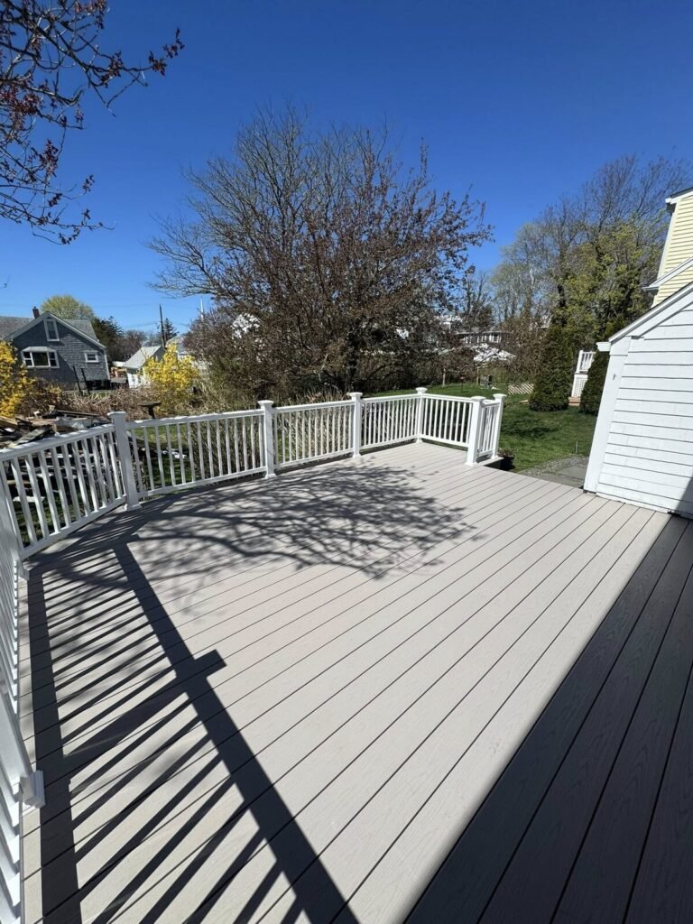 Custom deck built by JM All-Pro Services in Worcester County, Massachusetts
