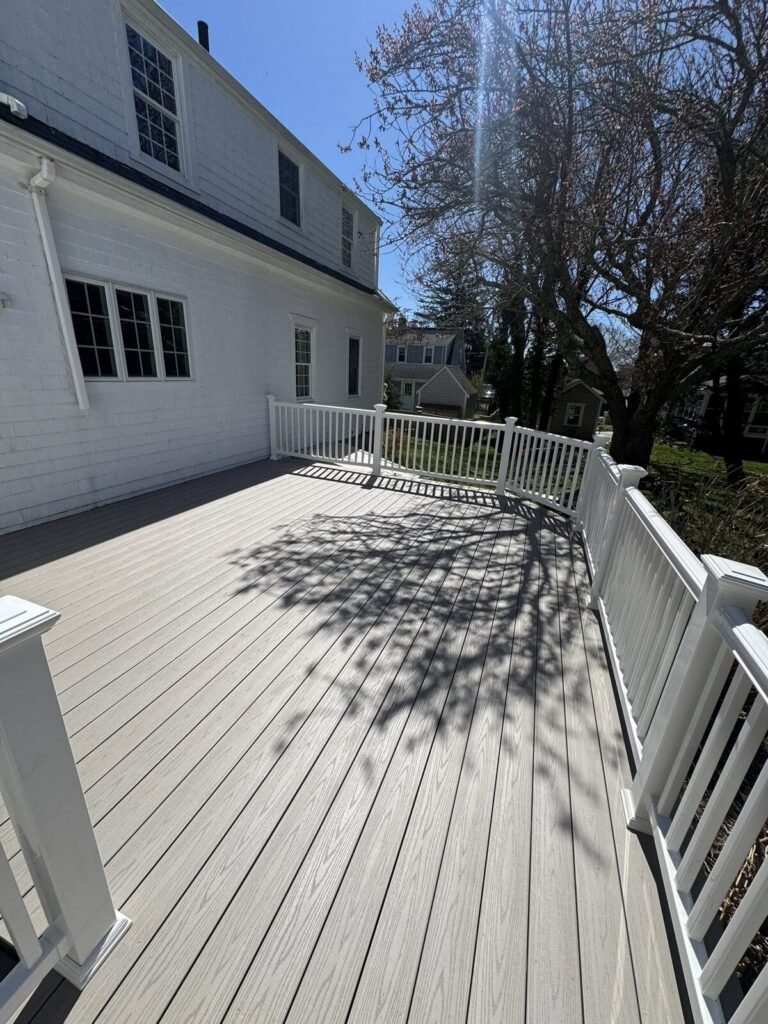Custom deck built by JM All-Pro Services in Worcester County, Massachusetts