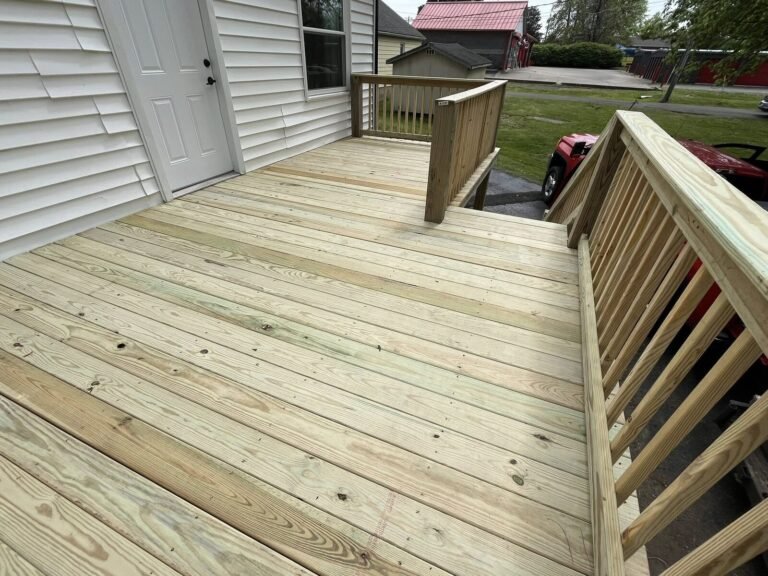 Custom deck built by JM All-Pro Services in Worcester County, Massachusetts