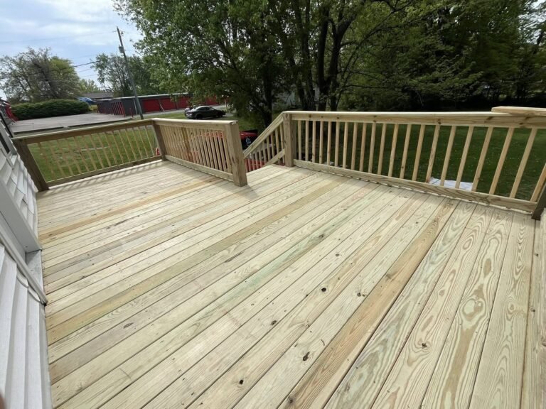 Custom deck built by JM All-Pro Services in Worcester County, Massachusetts