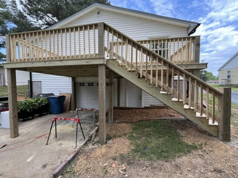 Custom deck built by JM All-Pro Services in Worcester County, Massachusetts