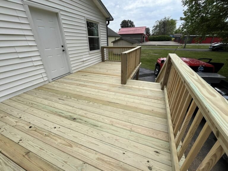 Custom deck built by JM All-Pro Services in Worcester County, Massachusetts