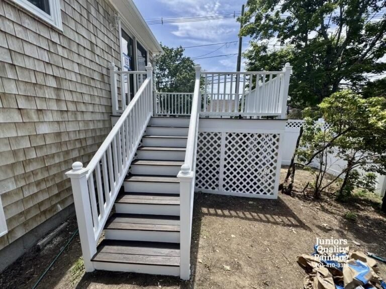 Custom deck built by JM All-Pro Services in Worcester County, Massachusetts