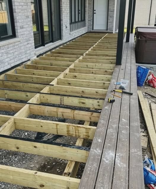 Custom deck built by JM All-Pro Services in Worcester County, Massachusetts