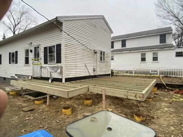 Custom deck built by JM All-Pro Services in Worcester County, Massachusetts