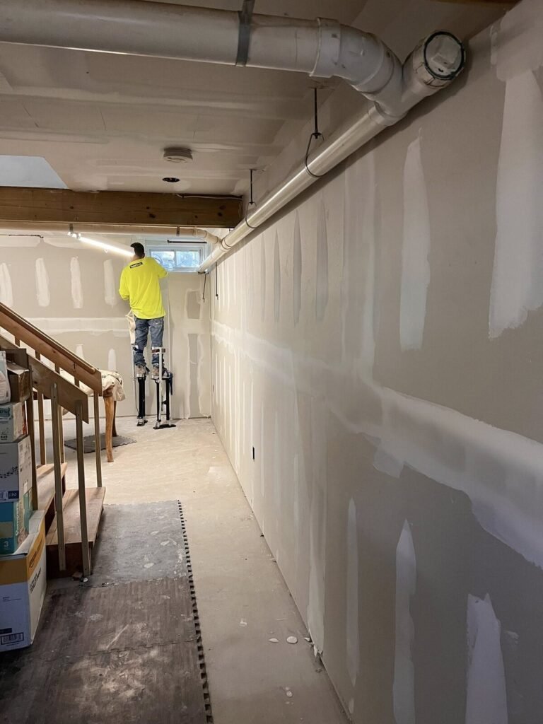 Finished basement by JM All-Pro Services in Worcester County, Massachusetts
